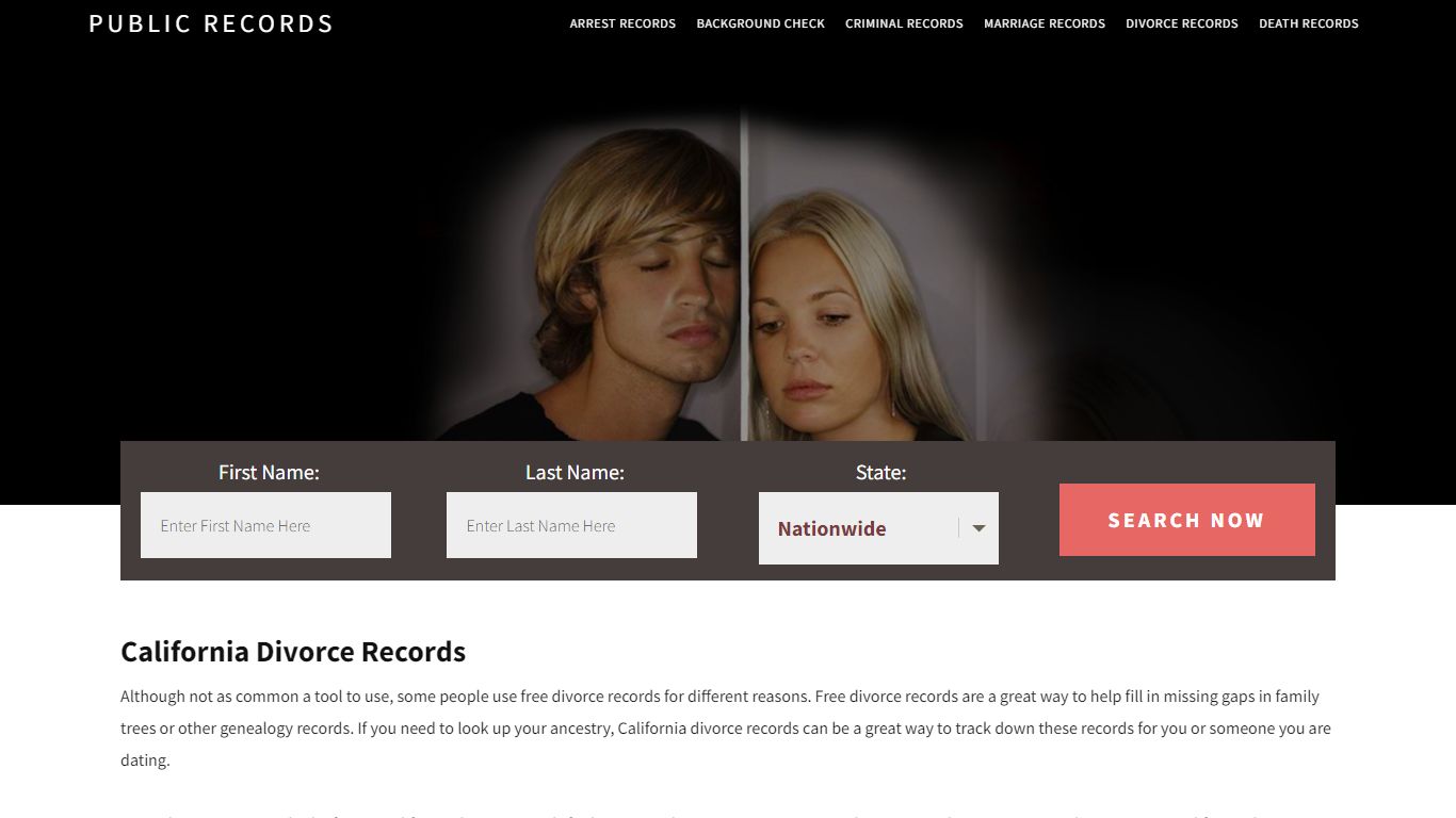 California Divorce Records | Enter Name and Search. 14Days Free